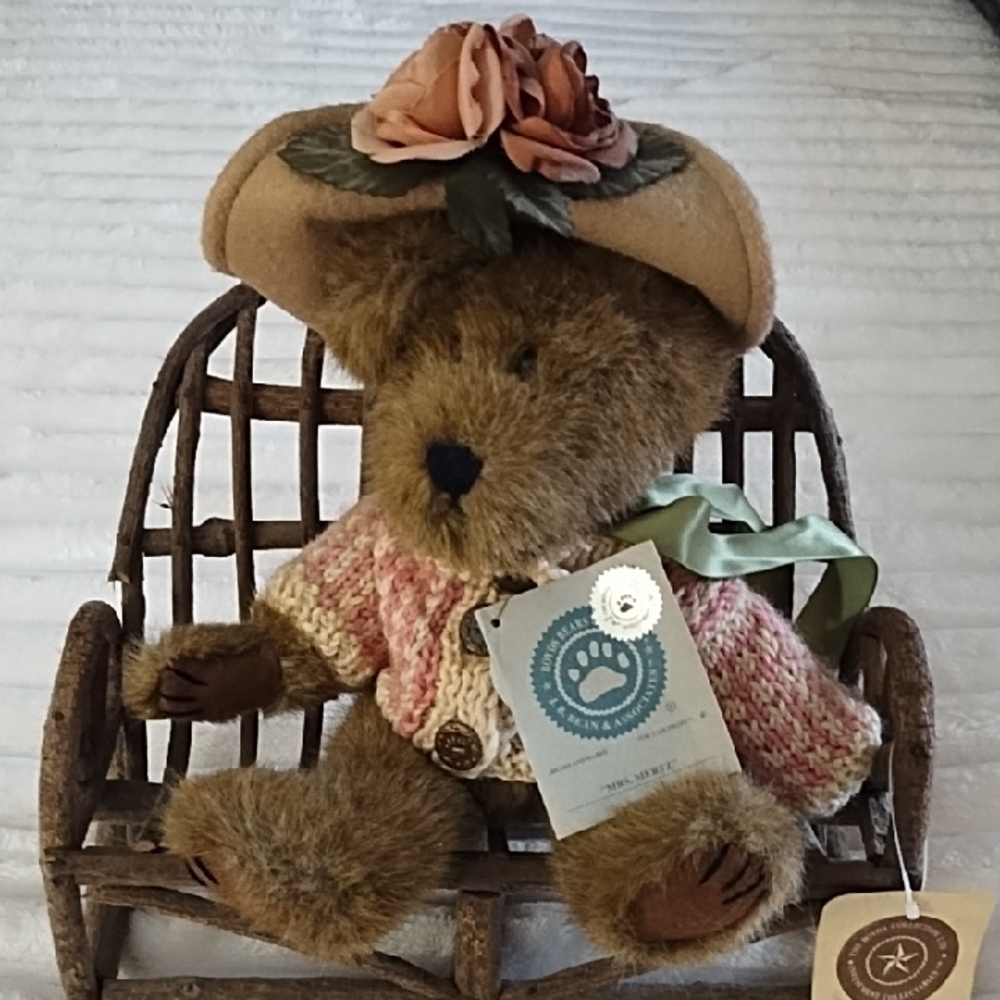 Adorable Boyds Teddy Bear with Hat and Sweater